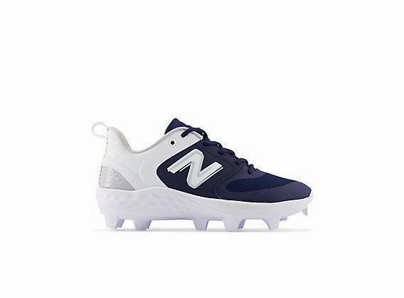 New Balance Women's Fresh Foam Velo V3 Molded Softball Cleats - Navy with White - SPVELON3 Quick drying material