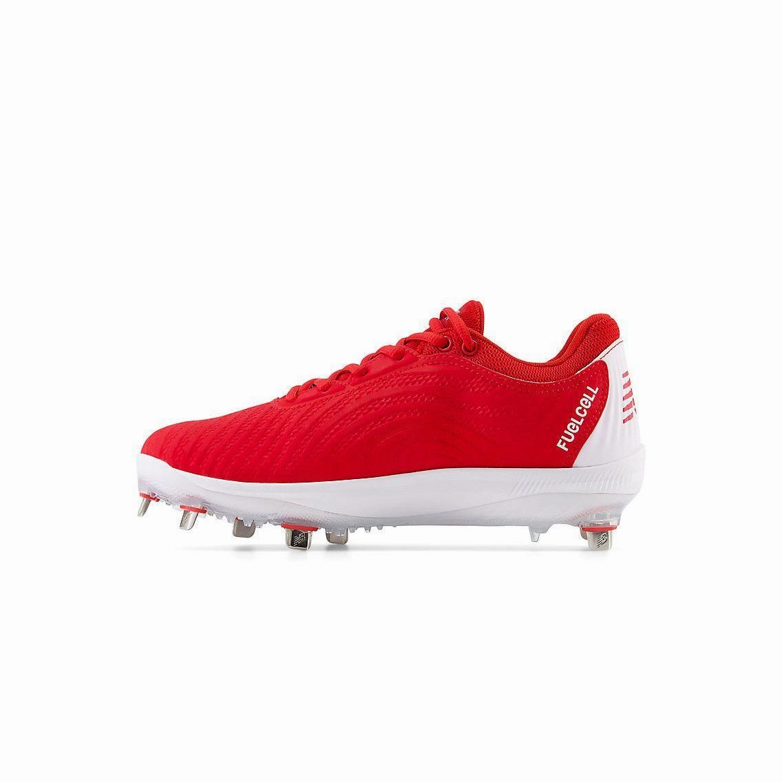 long - distance running footwear running - safety New Balance Women's FuelCell FUSE v4 Metal Fastpitch Softball Cleats - Team Red / Optic White - SMFUSER4