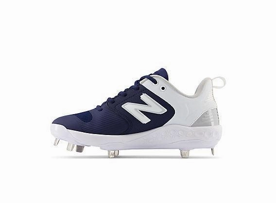 New Balance Women's VELO v3 Metal Fastpitch Softball Cleats - Navy with White - SMVELON3 jungle shoes
