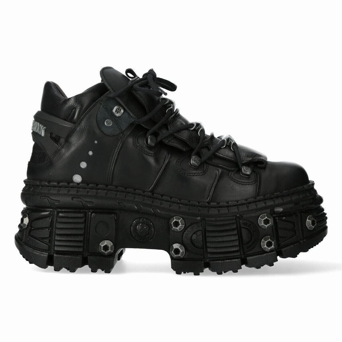New Rock Goth Leather Ankle Boots-WALL106-S25 High Traction Urban Commute sports