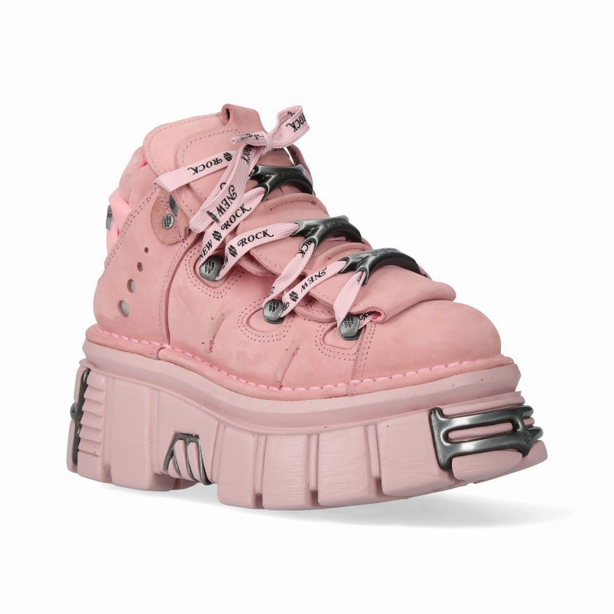 New Rock M-106-C153 Pink Tower Platform Gothic Punk Ankle Boots Timeless Quality