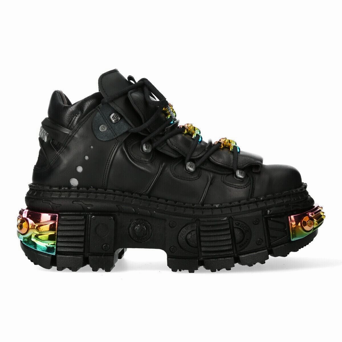 City Trek New Rock Platform Leather Ankle Boots-WALL106-S23