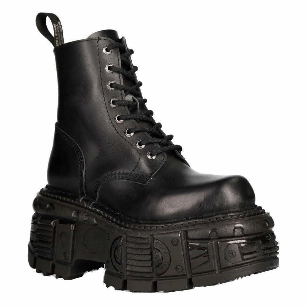 New Rock Unisex Military Techno Platform Boots- M-MILI084N-S5 Punk Bold