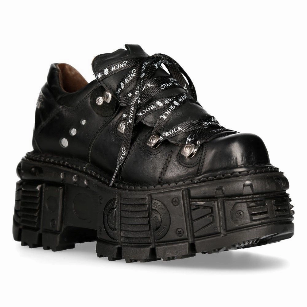 New Rock Unisex Platform Punk Metal Boots- M-TANK120N Classic Line Warm Core