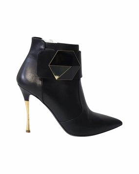 Nicholas Kirkwood Hexagon Ankle Boots in Black Leather Wild Soul