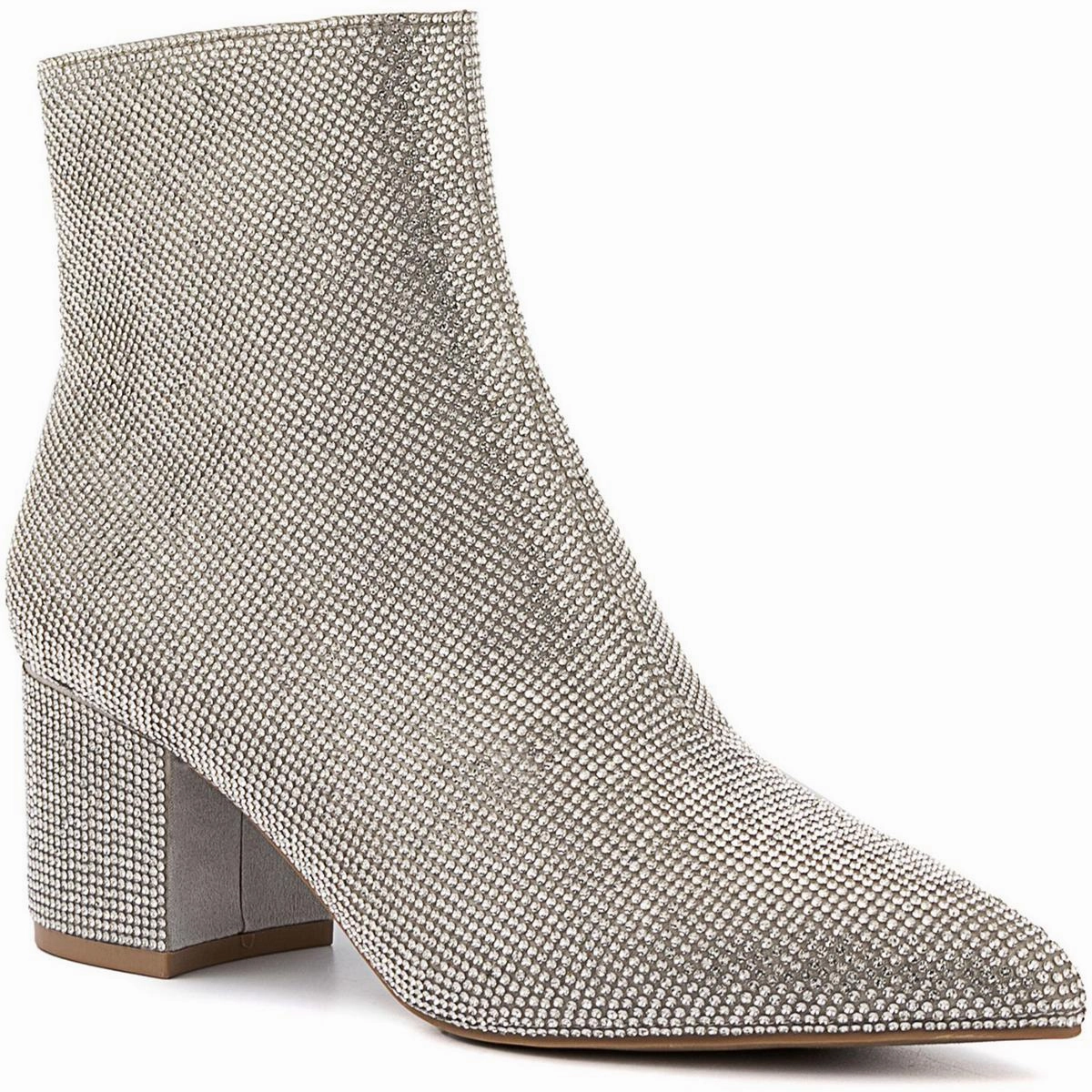 Classic NightLifeBlig Womens Jeweled Man Made Ankle Boots