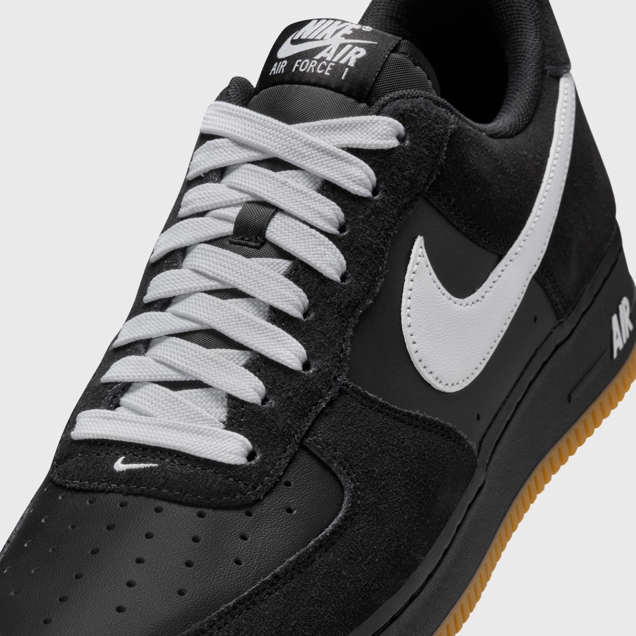 Nike Air Force 1 '07 LV8 Black / White - Light Gum Brown Impact Zone In Game Control