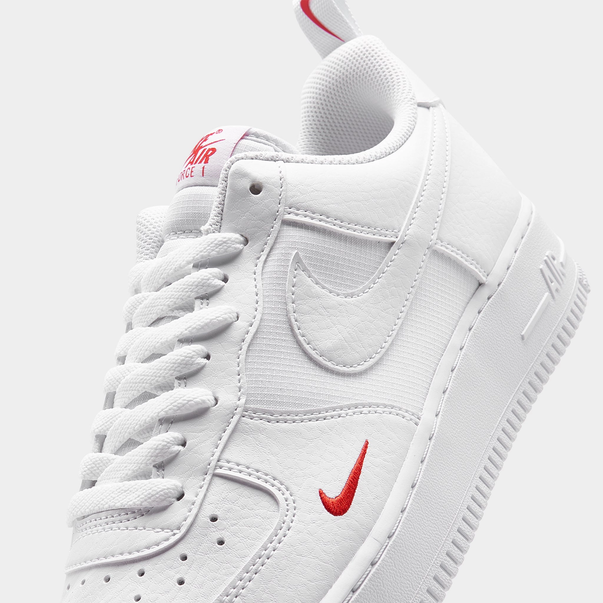Nike Air Force 1 '07 White / White - University Red All Court