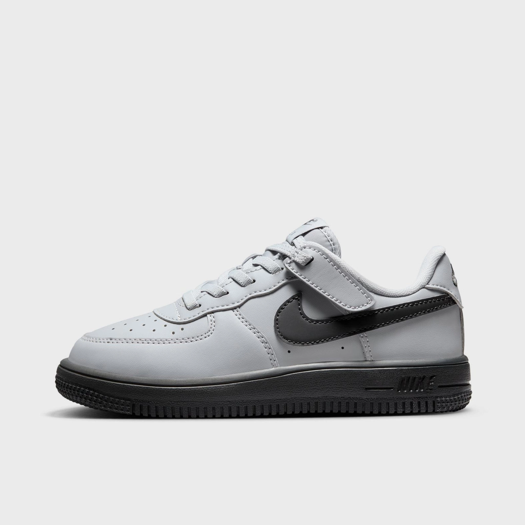 Durable Traction Pattern Nike Air Force 1 Low Easyon PS Wolf Grey / Dark Smoke Grey