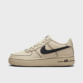 Durable Rubber Compound Nike Air Force 1 LV8 4 GS Light Khaki / Black