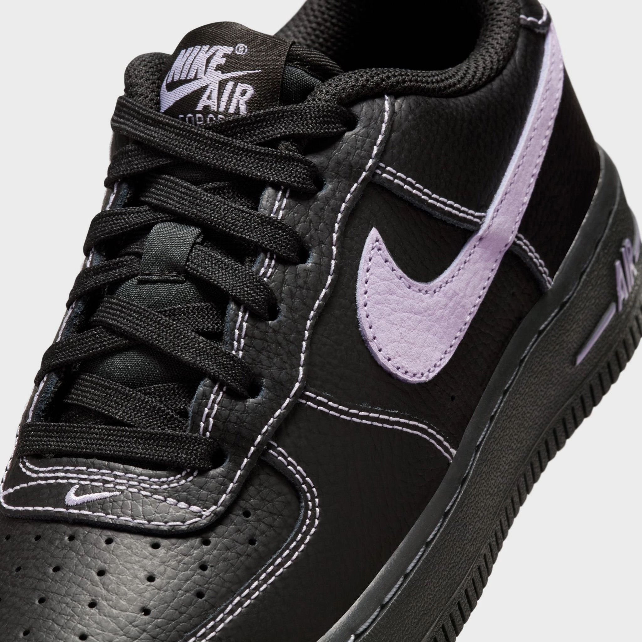 Nike Air Force 1 LV8 GS Black / Hydrangeas Rubber Outsole
