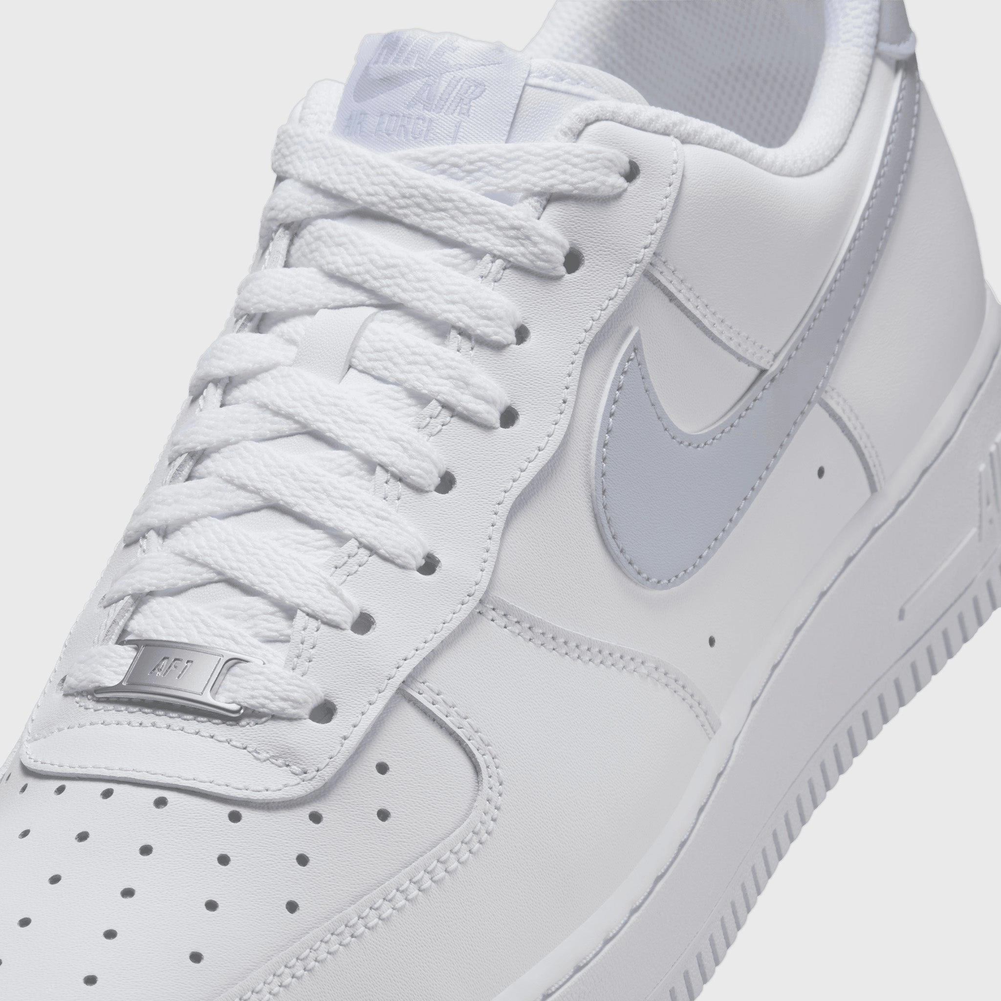 Nike Air Force 1 White / Grey / White Long Lasting Cushioning Tuned Cushioning