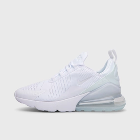 Zip Up Closure Clogs Nike Air Max 270 GS White / White - Metallic Silver
