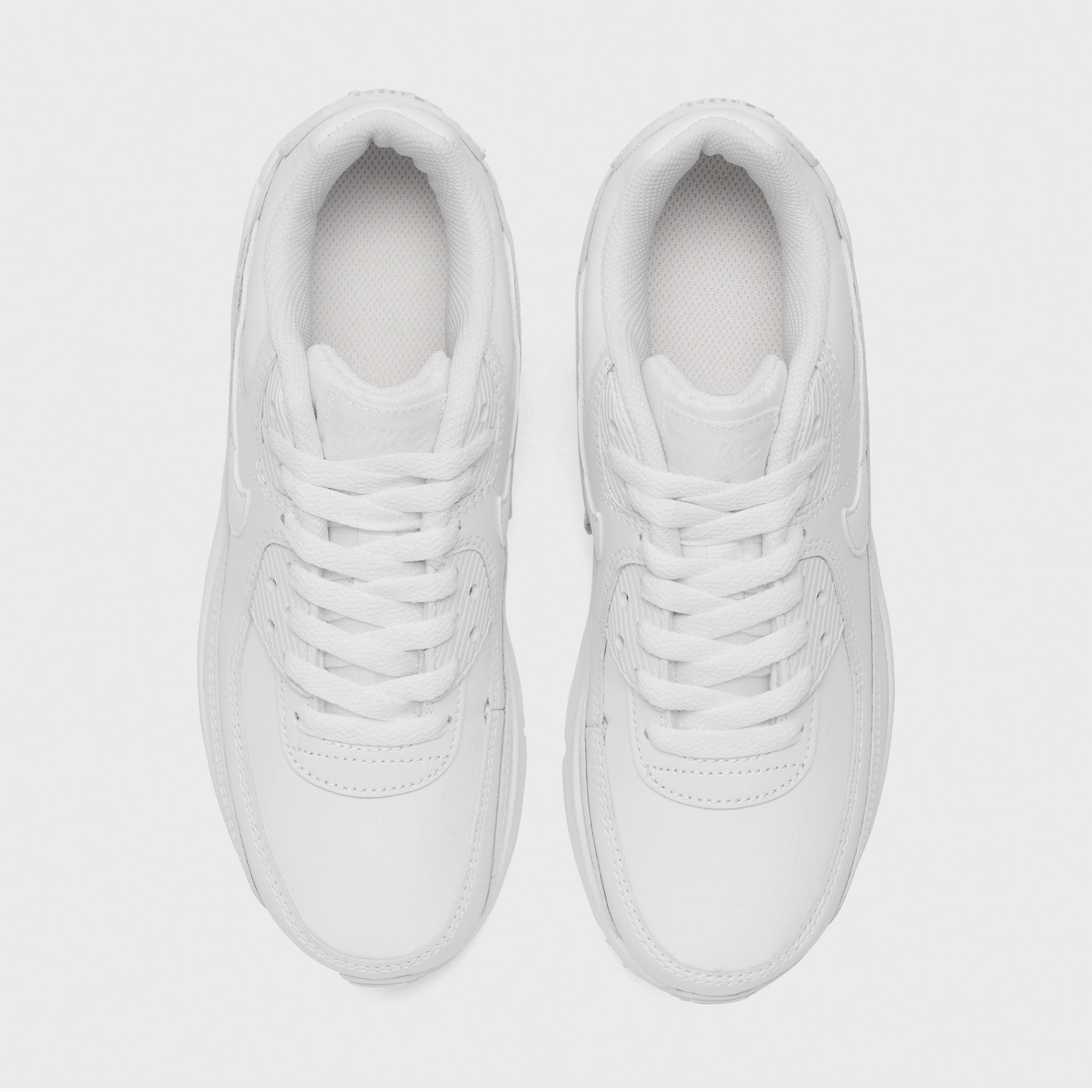 Nike Air Max 90 LTR GS White / White - Metallic Silver Everyday Outfit Lime Fresh