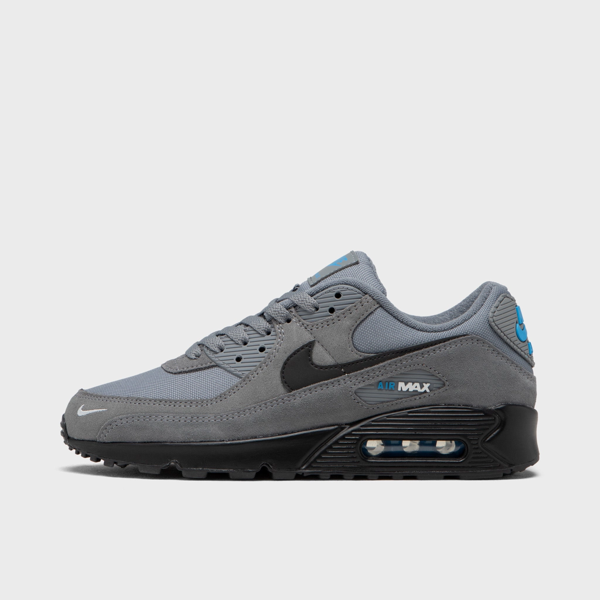 Nike Air Max 90 Smoke Grey / Light Photo Blue - Metallic Silver Built Soft Easy To Clean