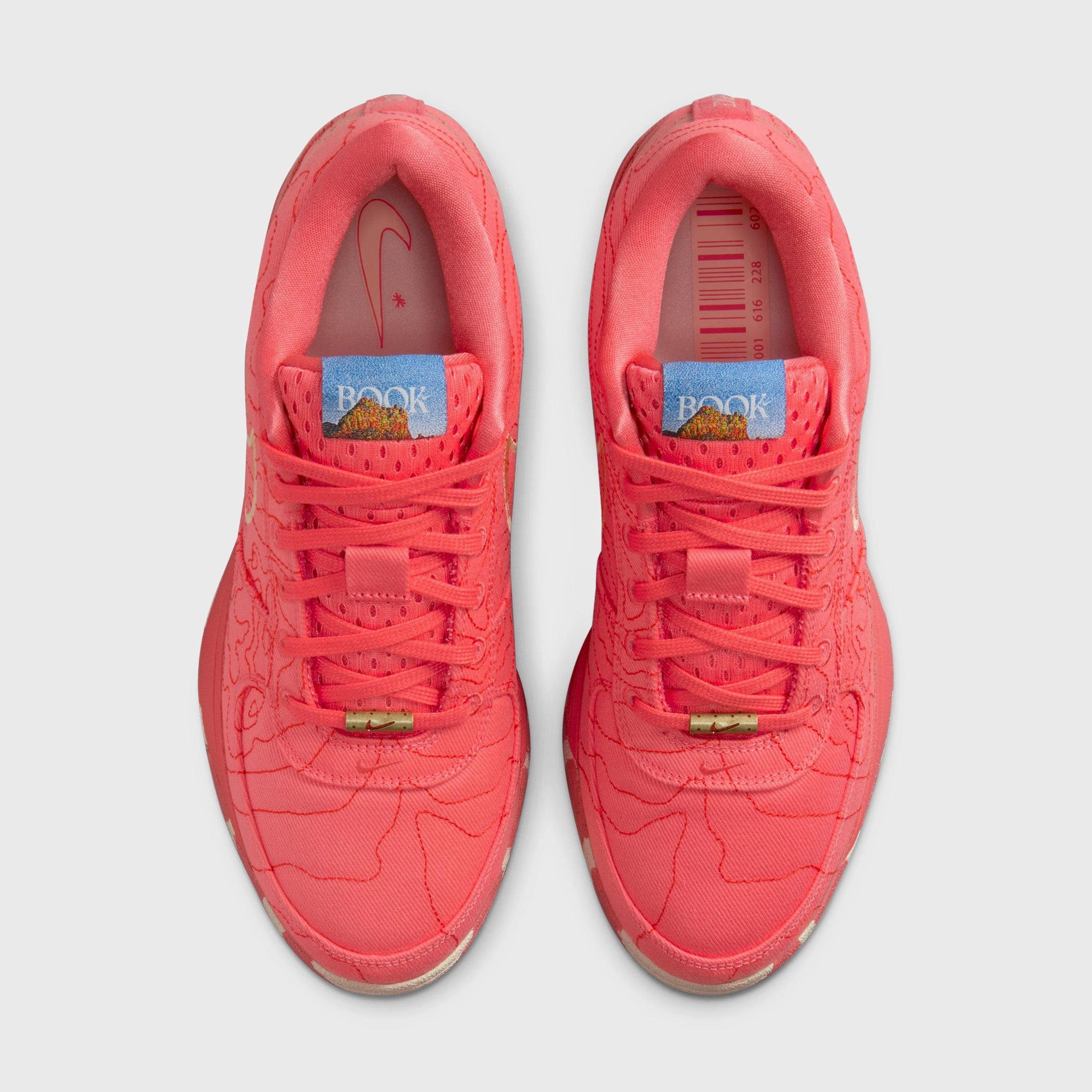 Nike Book 1 Magic Ember / White Onyx - Picante Red Responsive Footbed Lightweight Midsole