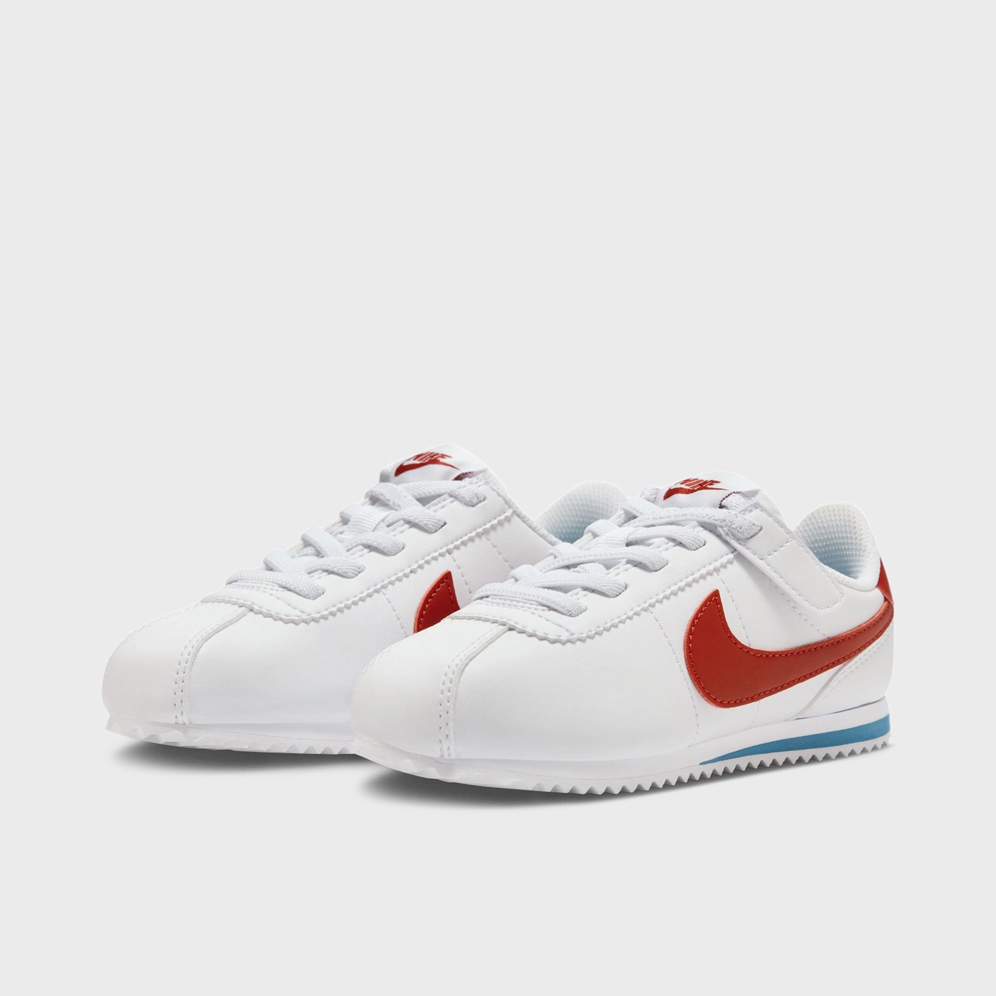 Nike Cortez EasyOn PS White / Varsity Red - Varsity Blue Slip   On Design Vertical Leap Enhancement