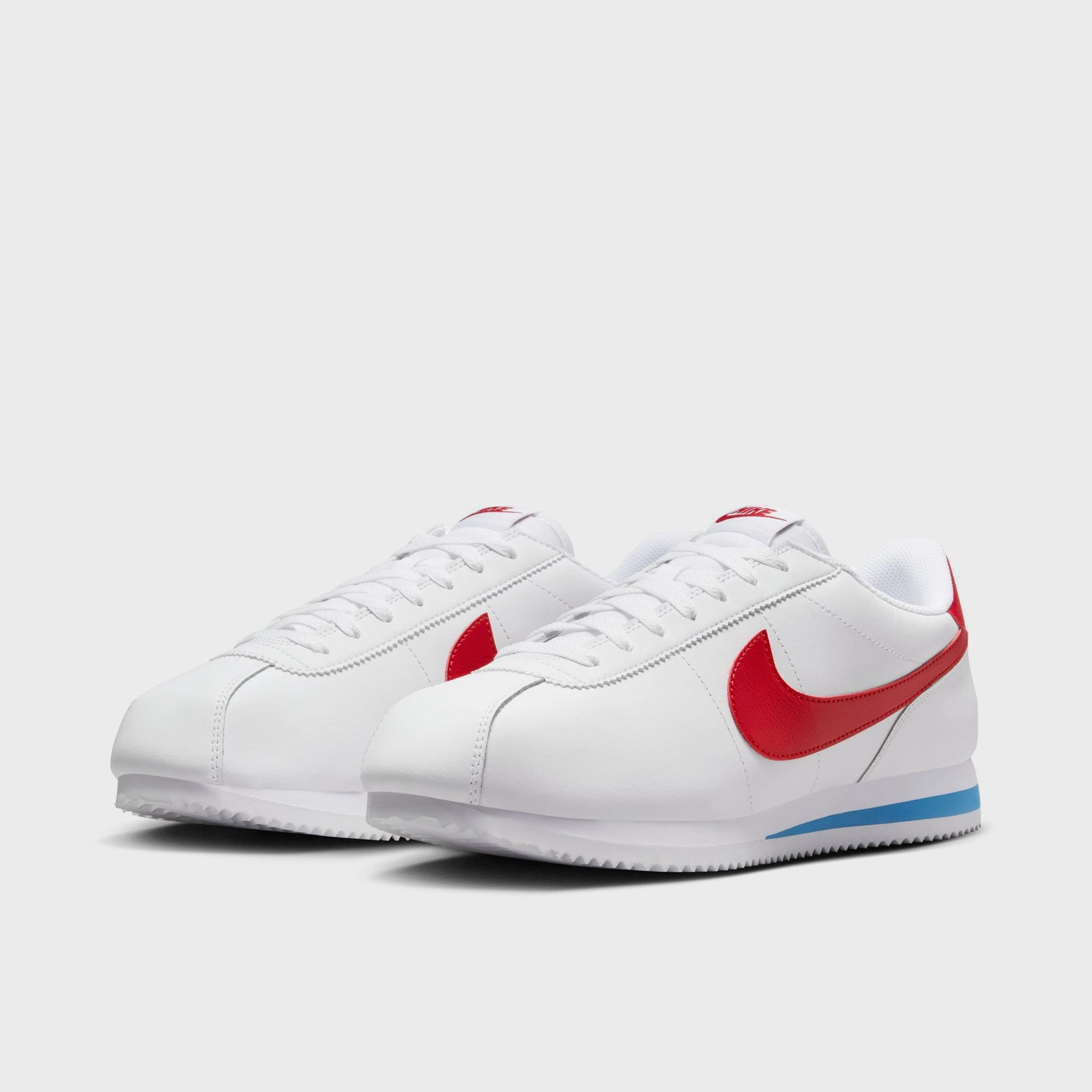 Nike Cortez White / Varsity Red - Varsity Blue Campus Hike Travel Vibe