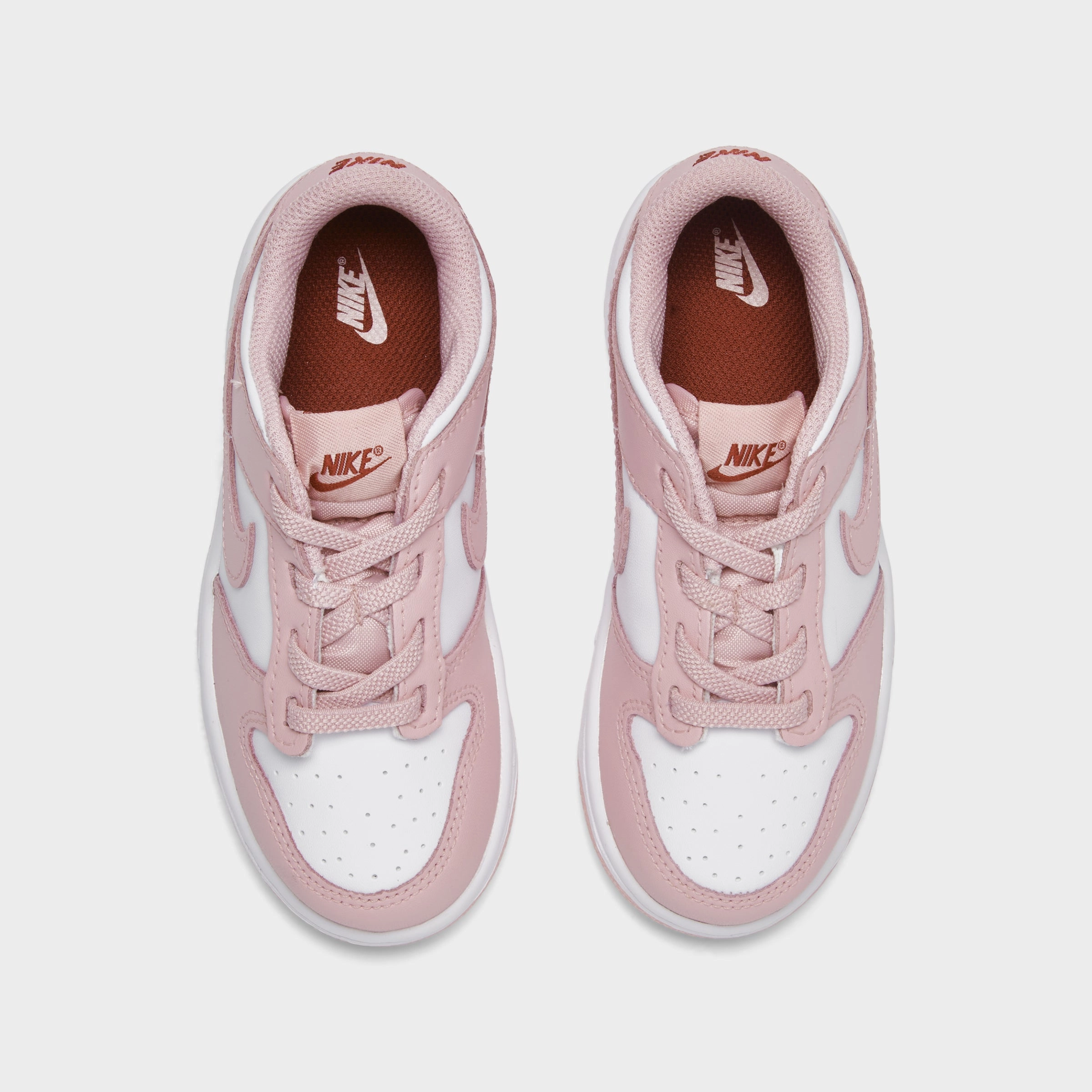 Nike Dunk Low TD White / Pink Glaze - Pomegranate Anti Friction Collar Padding Sneakers Zip Up