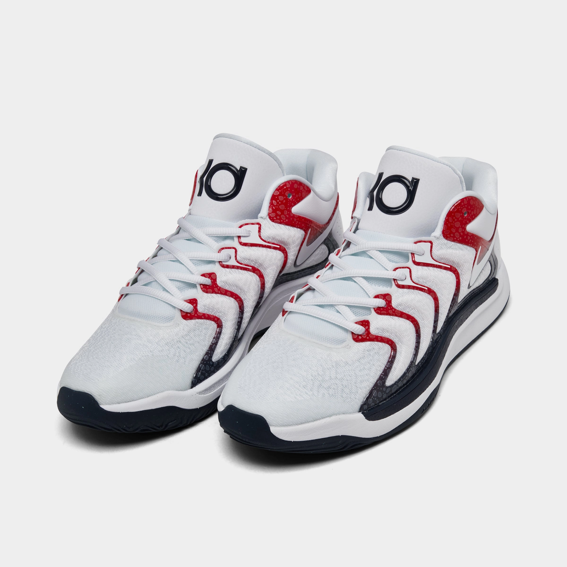 Nike KD17 White / Obsidian - University Red Adaptive Midfoot Lockdown