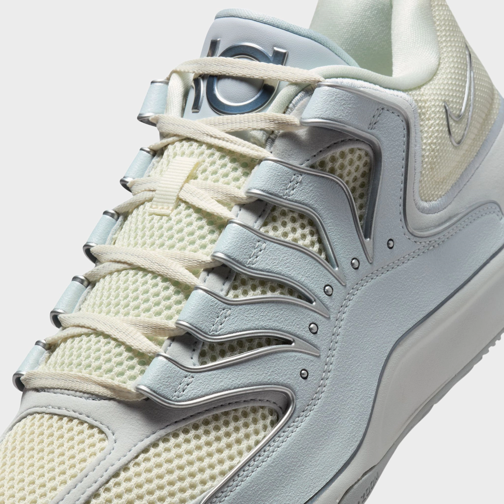 Nike KD18 Pure Platinum / Wolf Grey - Summit White High Top Support Foot Balance Zone