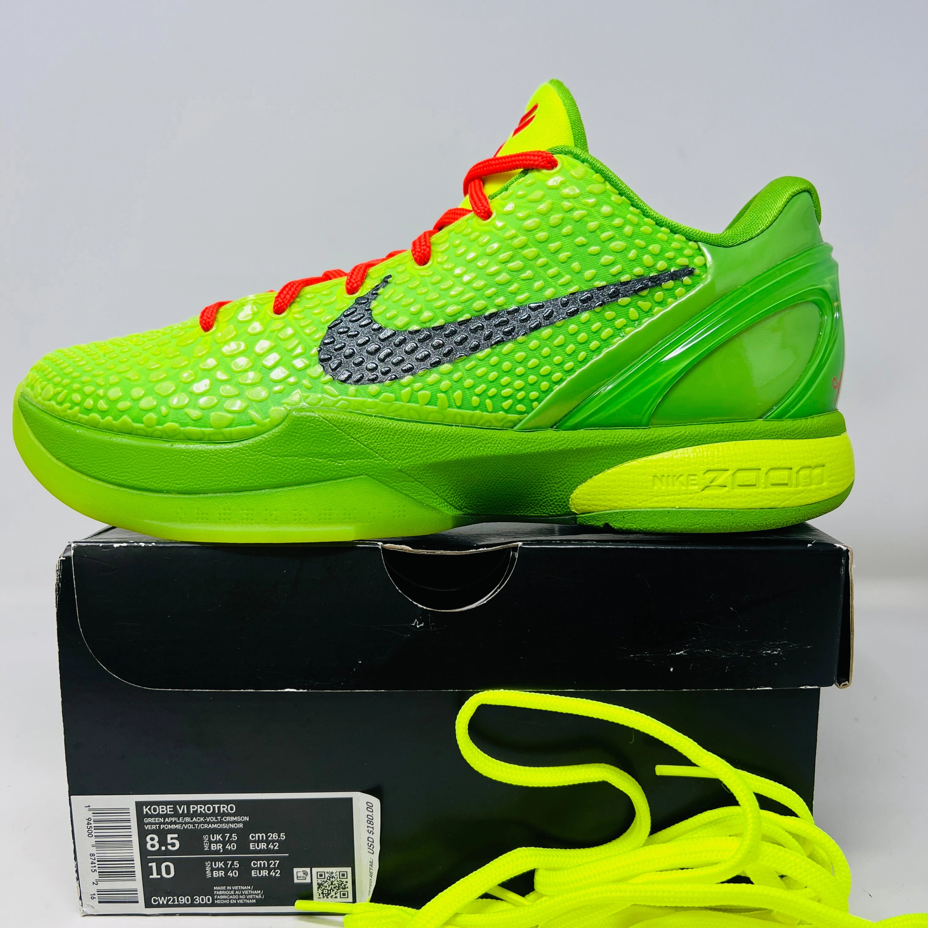 Nike Kobe 6 Protro Grinch Thermobonded Reinforcement Springboard Midsole Geometry