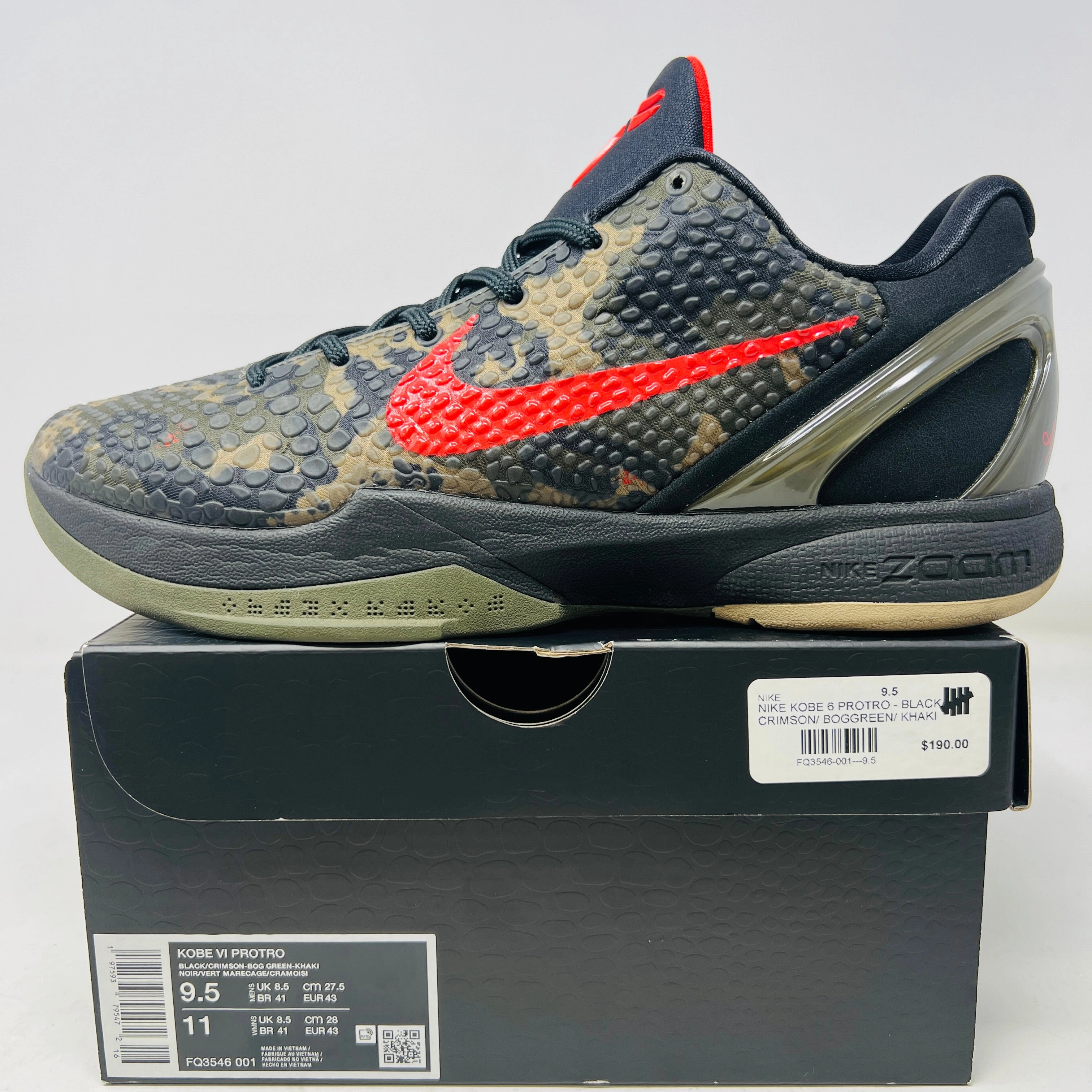 Nike Kobe 6 Protro Italian Camo Player Ready Tech Multi Layer Composite