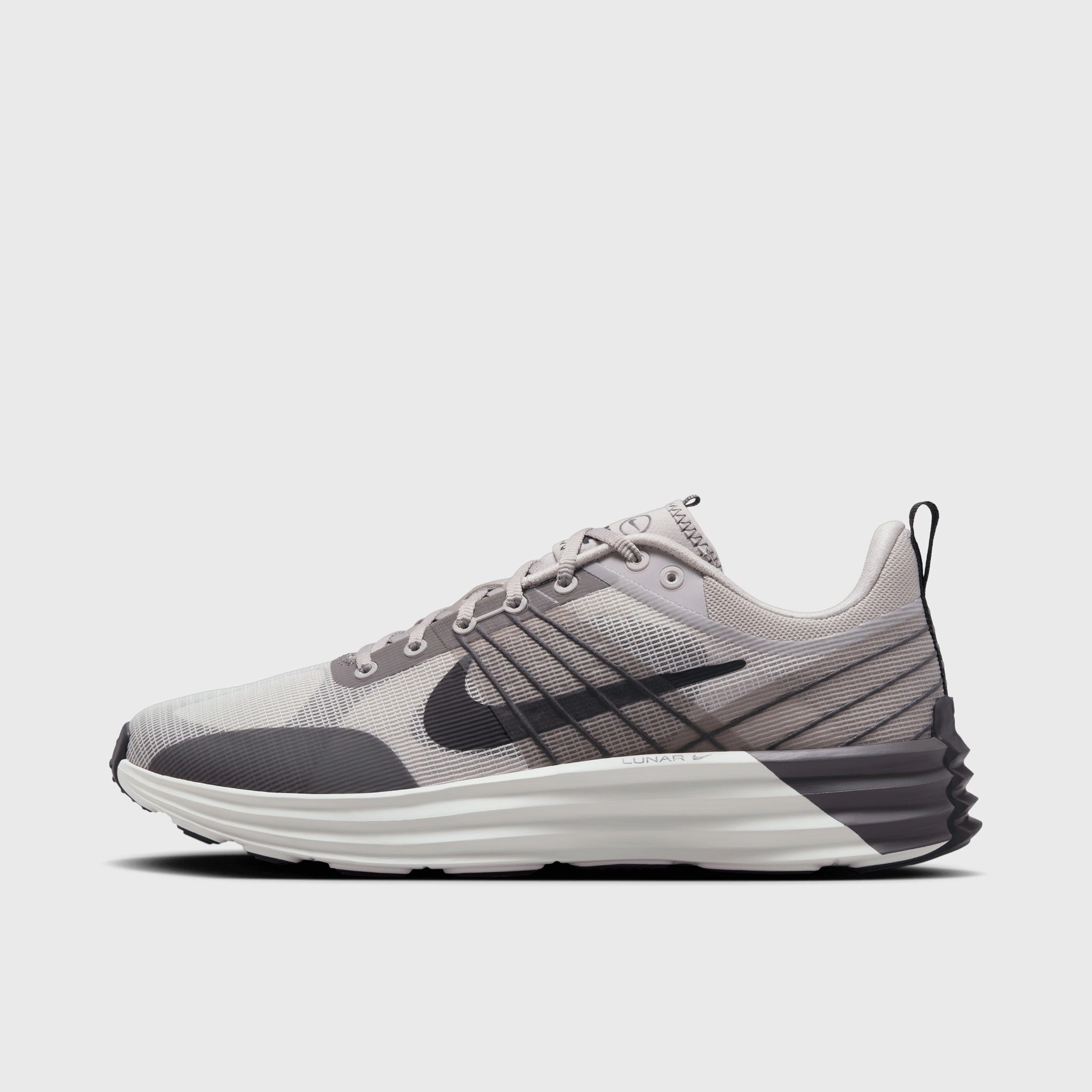 Nike Lunar Roam College Grey / Black - Light Orewood Brown Slip-On Style