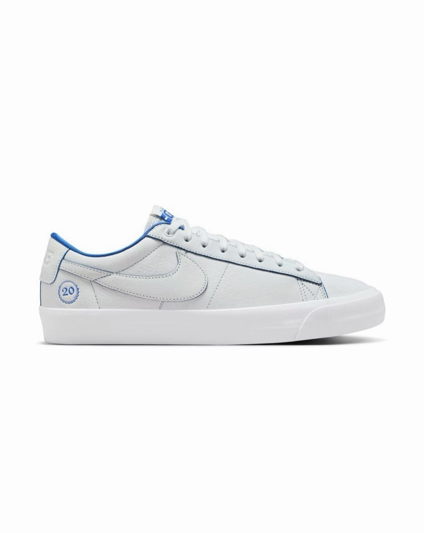Nike SB Blazer Low Pro GT PRM - Summit White / Game Royal Outdoor Comfort Hyper Bounce Midsole