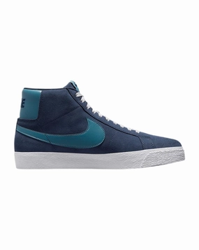 Nike SB Zoom Blazer Mid - Midnight Navy / Noise Aqua Dynamic Walk