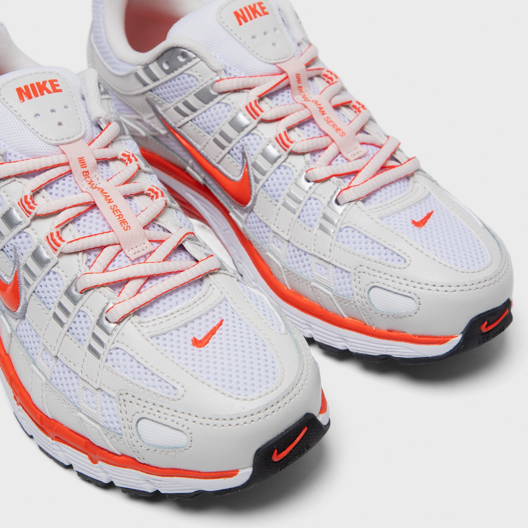 Medit Cool Nike Women's P-6000 White / Picante Red - Platinum Tint