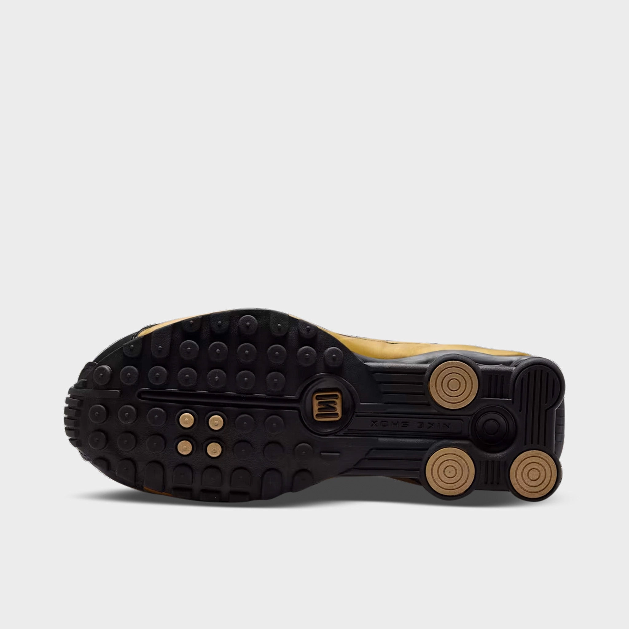 Timeless Look Smooth Move Nike Women's Shox R4 Black / Metallic Gold - Metallic Silver