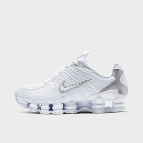 Nike Women's Shox TL White / White - Metallic Silver On Road