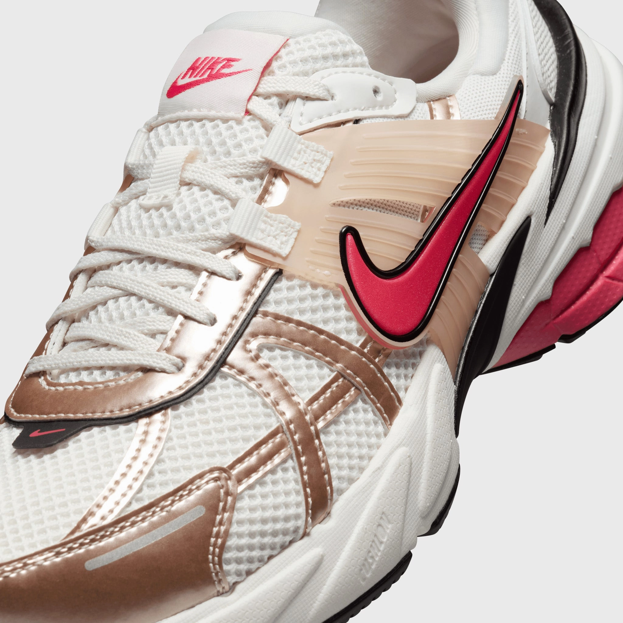 Flexible Comfort Shoes. Nike Women's V2K Run Guava Ice / Metallic Silver - Aster Pink