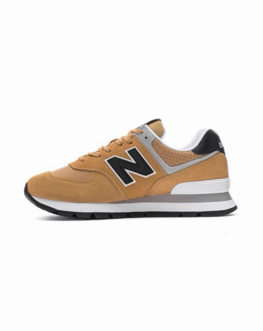Bend Support Snug Heel Lock New Balance 574 Rugged - Beige / Black