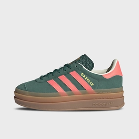 adidas Juniors' Gazelle Bold Green / Orange Rock Step