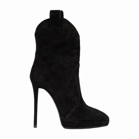 Giuseppe Zanotti Pointy Suede Black Boots- '20s Feather Light Remote Hiking