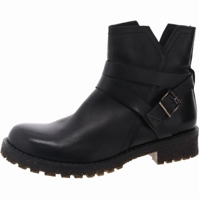 Womens Zipper Leather Booties Everyday Use Tread Pattern