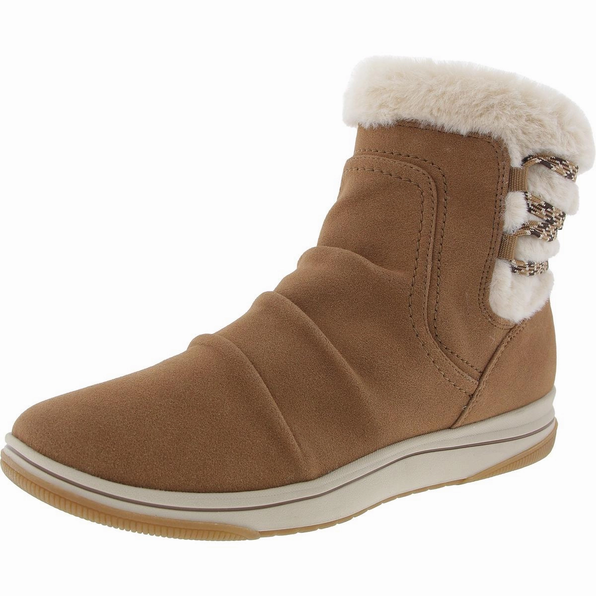 Utility Design Protective Finish Snowy Path Breeze Cozy Womens Zipper Man Made Winter & Snow Boots