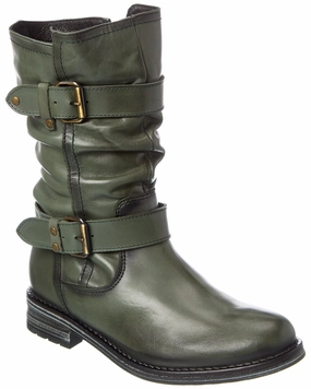 Eric Michael Noelle Short Leather Boot Flexible Frame Snowy Path