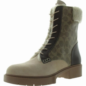 Groom Outdoor Adventure LEIGHTON Womens Faux Fur Manmade Shearling Boots