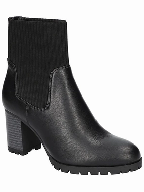 Lucia Womens Faux Leather Zip Up Ankle Boots All terrain Mud Resistant Outdoor Trek