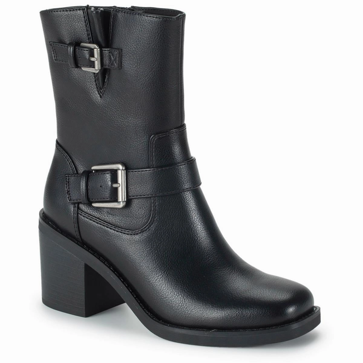 Mayla Womens Faux Leather Riding Ankle Boots Korean Trend Breathable Mountain Hike