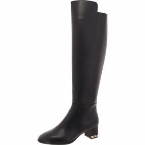 June Womens Zip Up Slip On Knee-High Boots High   Quality Leather Thermal Core All Day Wear