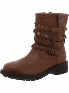 Casual Footwear Luizia Womens Leather Block Heel Ankle Boots