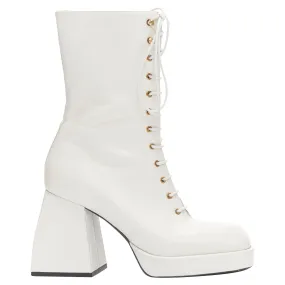 Concert Look Nodaleto Bulla Candy leather chunky heels lace up boots