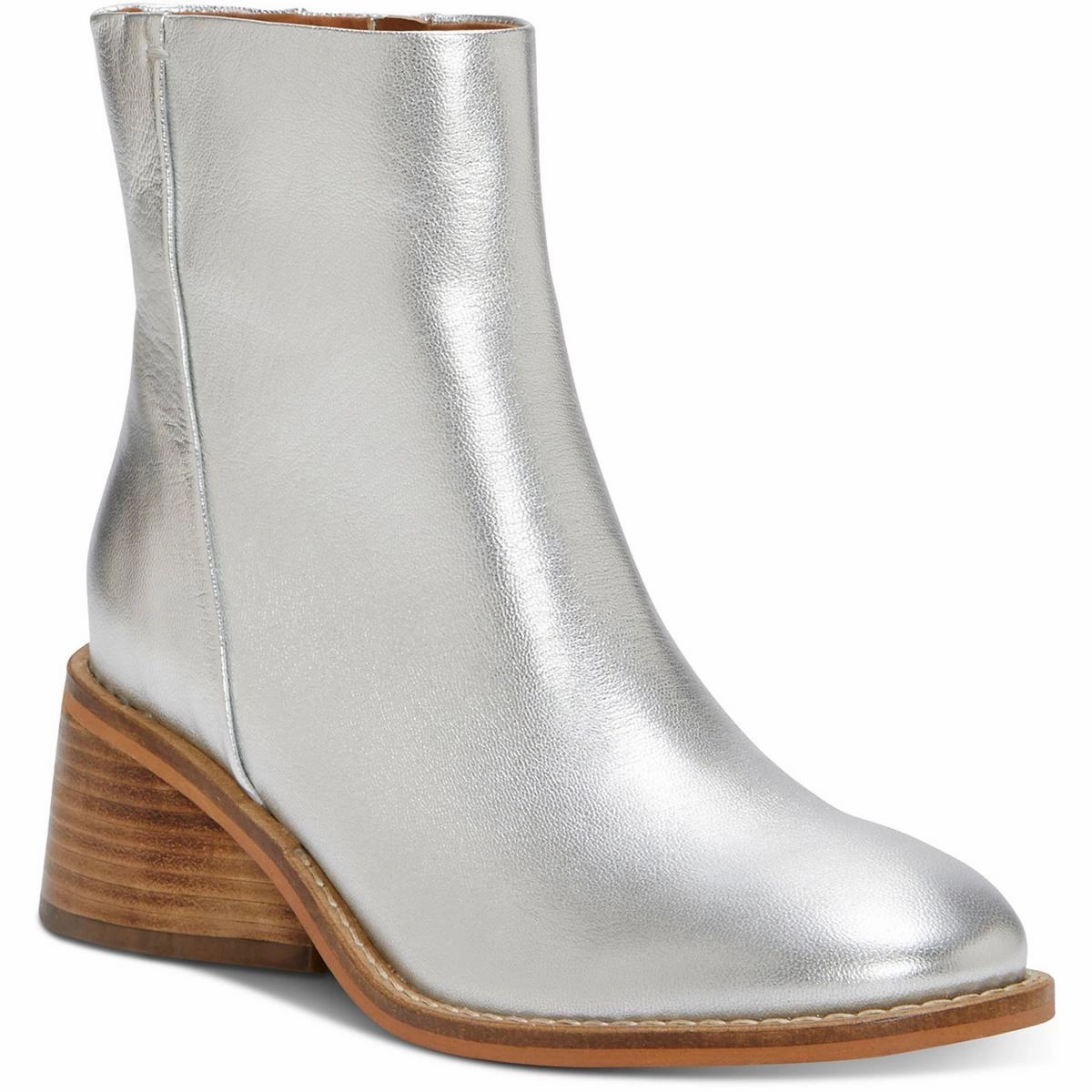 Sock Fit Fast Step CADDIER Womens Leather Zipper Ankle Boots