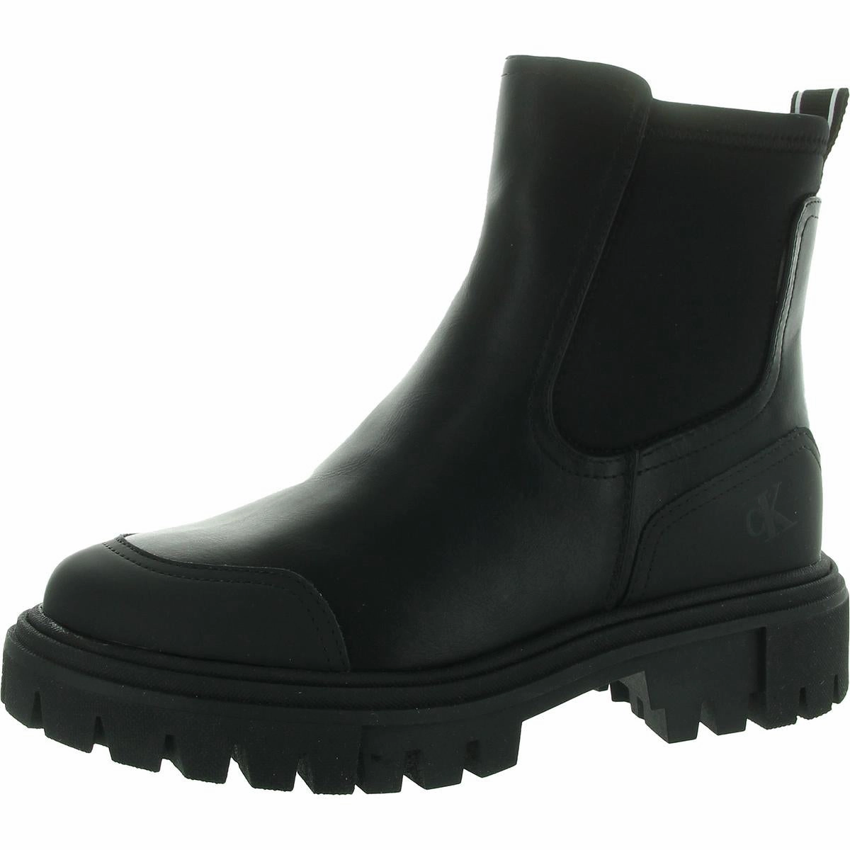 Hiking Sturdy Build REMOLA Womens Lugged Sole Faux Leather Ankle Boots