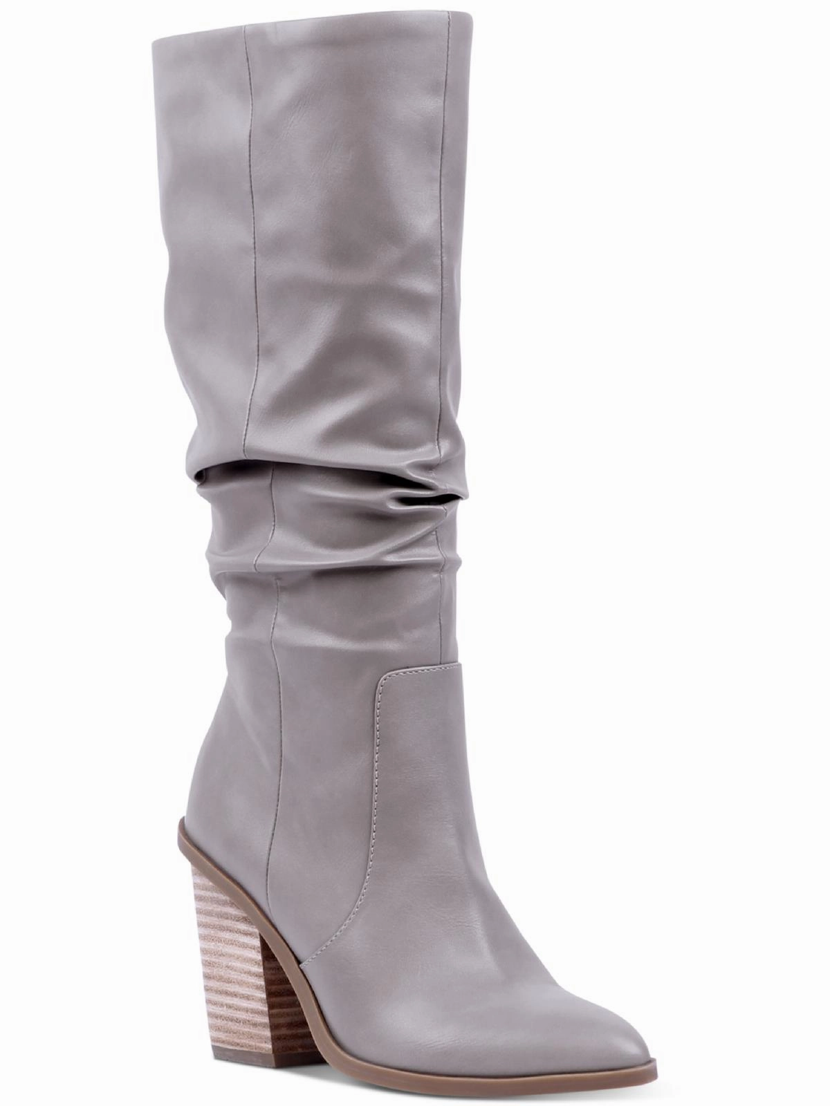 Smart Style Durable Shell City Walking Numbra Womens Faux Leather Pointed Toe Mid-Calf Boots