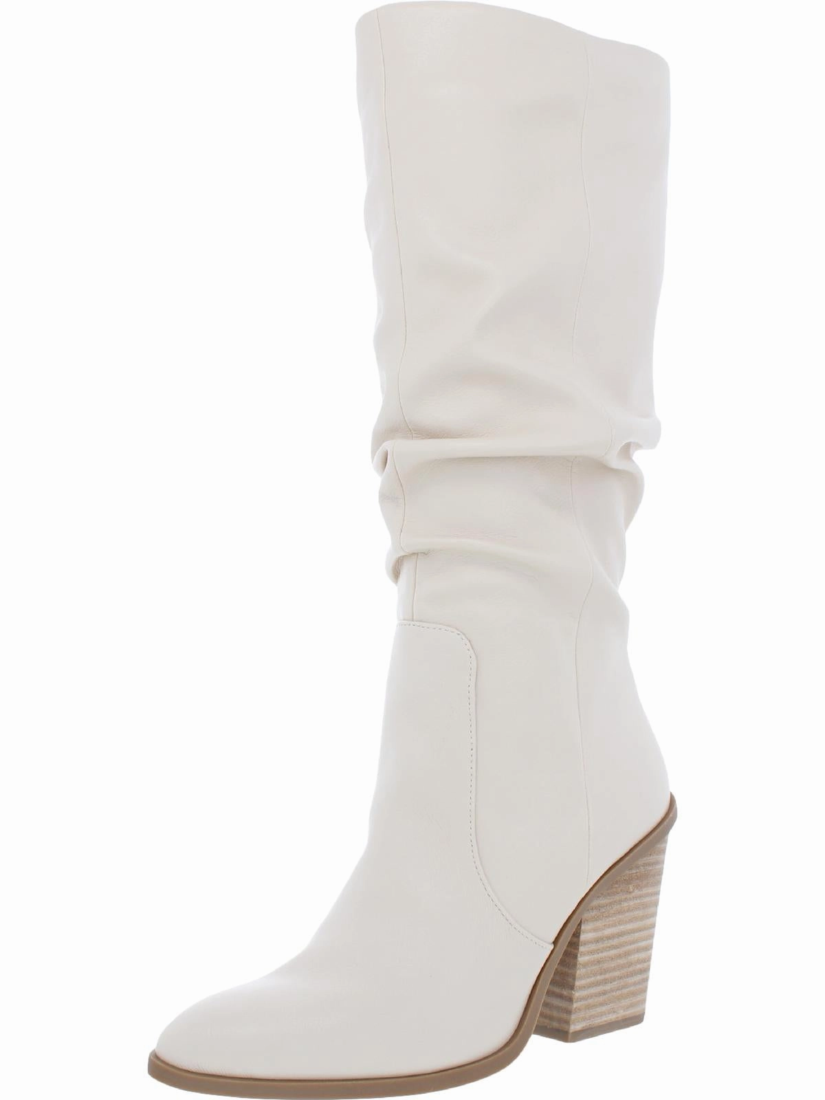 Numbra Womens Faux Leather Pointed Toe Mid-Calf Boots Quick Drying City Walking